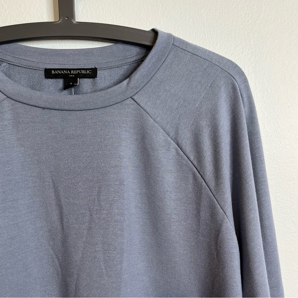 Banana Republic NWT Blue Gray Long Sleeve Shirt Top Pullover Sweater size Small - Picture 3 of 12